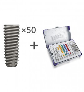 50pcs BV Tapered Bone Level Implants + 1pcs Standard Kit